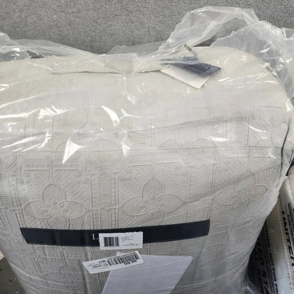 Lauren Ralph Lauren Sascha Textured Medallion Comforter Set Gray Full/Queen